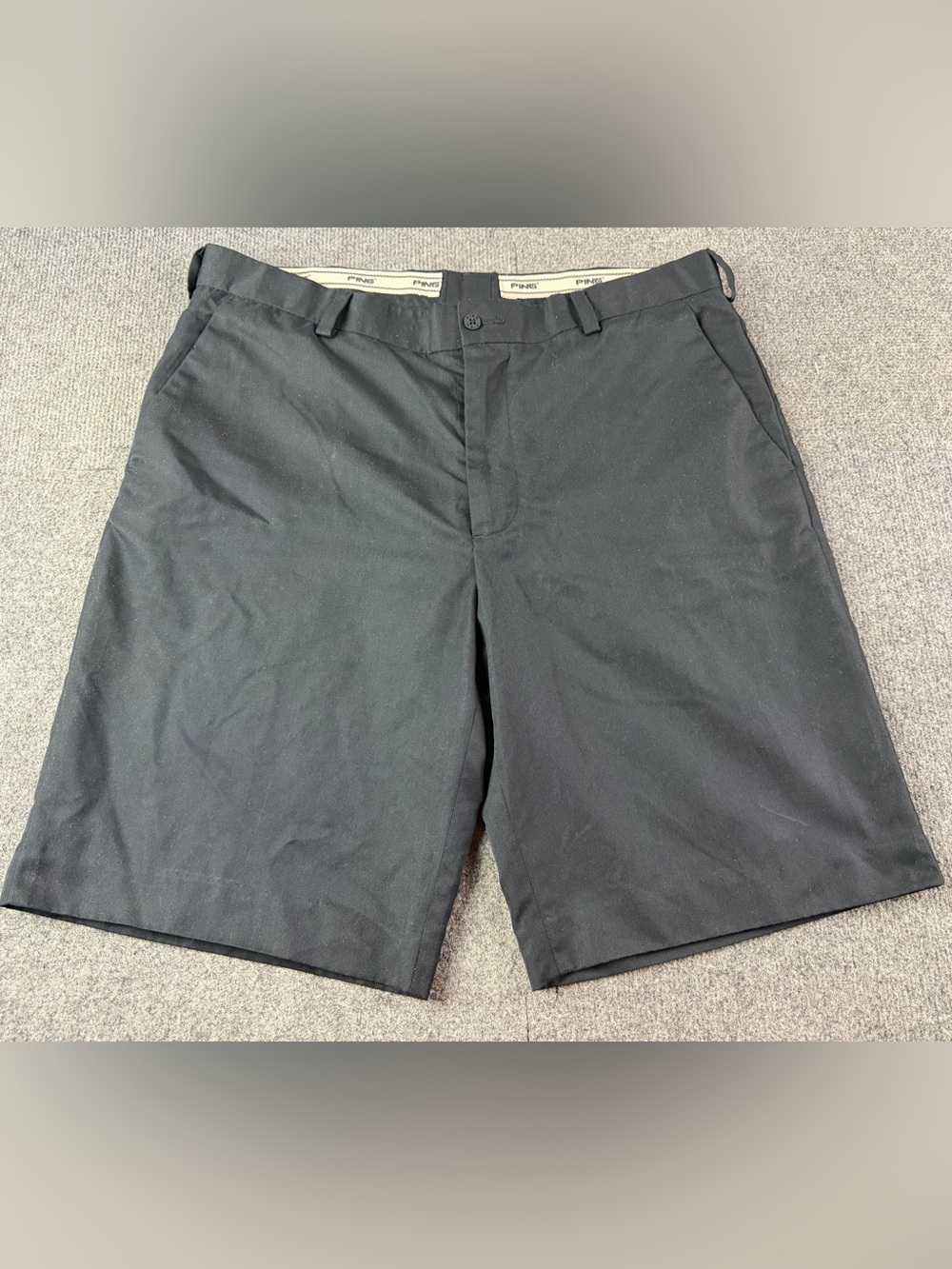 Ping Collection Mens Flat Front Golf Shorts Size 36 Black
